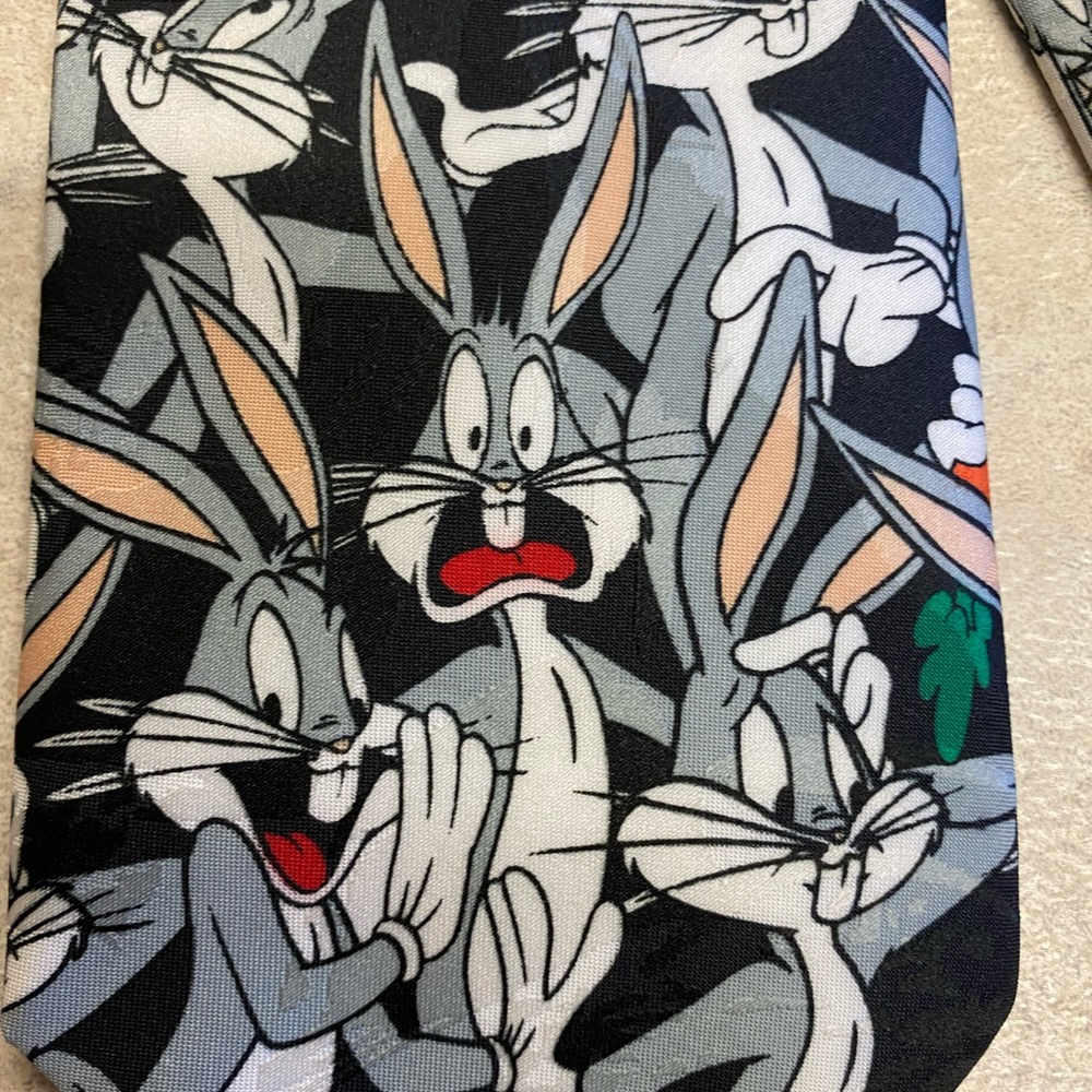 Vtg Looney Tunes Mania Men's Neck Tie Bugs Bunny